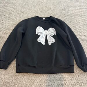 Lace Bow Sweatshirt